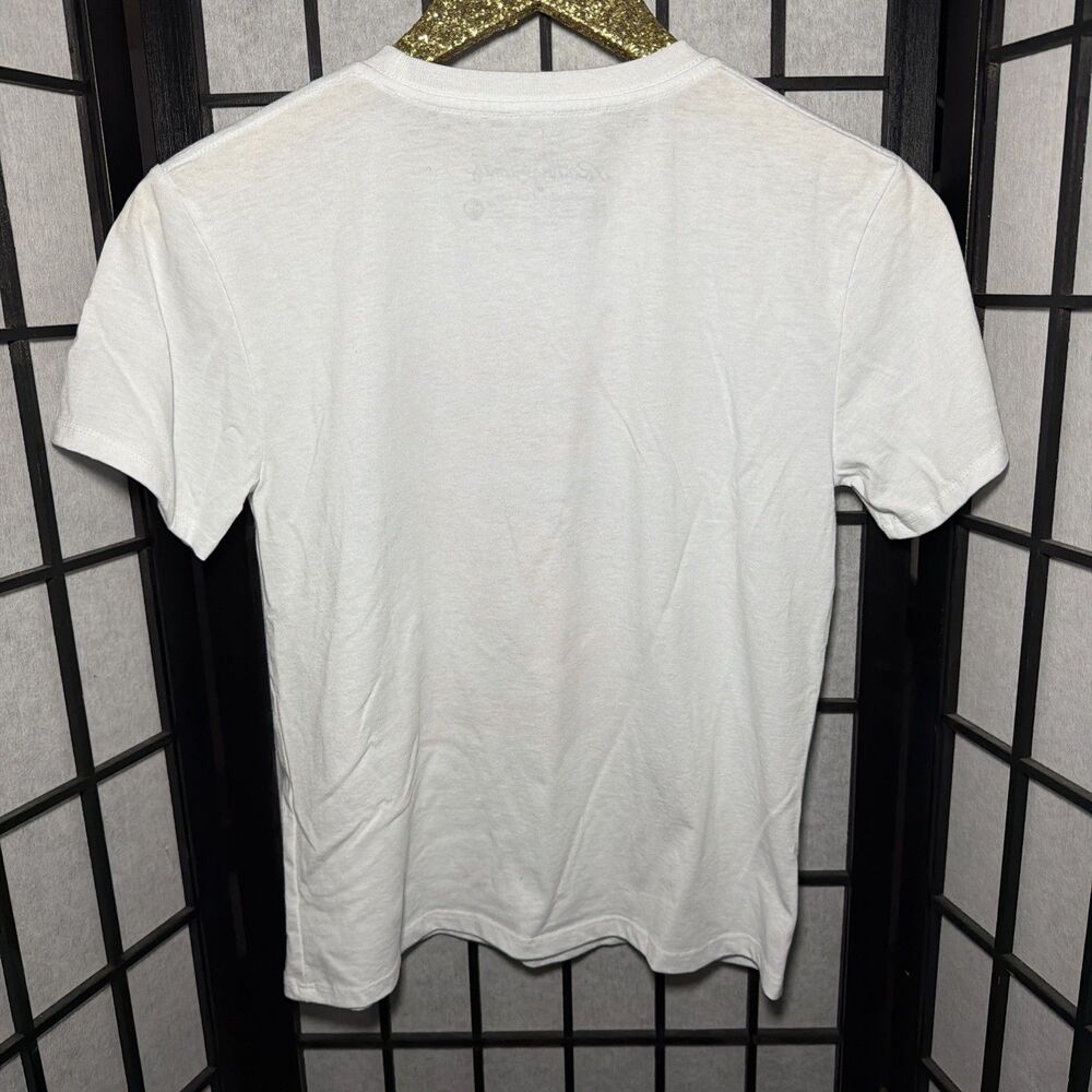 The Rolling Stones women's white classic logo cropped t-shirt Medium - Picture 5 of 5